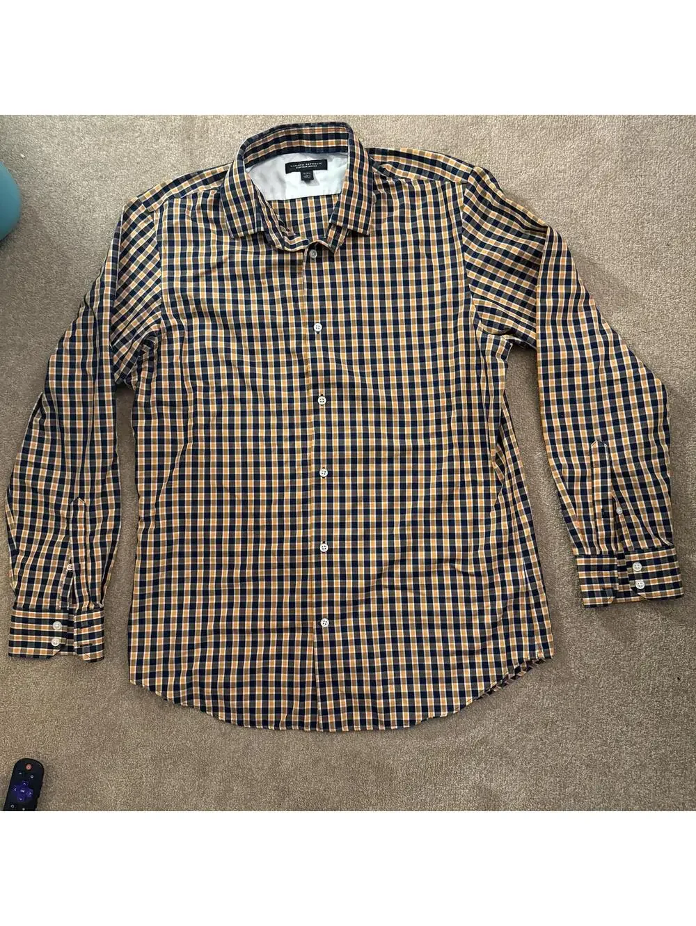 Banana‎ Republic Slim Fit Long Sleeve Gingham Button-Down Shirt Men's 16-16.5